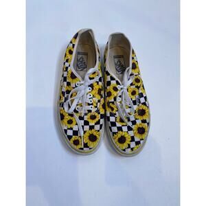 Vans Checkerboard Old School Sunflower Flat Lace Up Tennis Shoes Unisex Sz 10.5